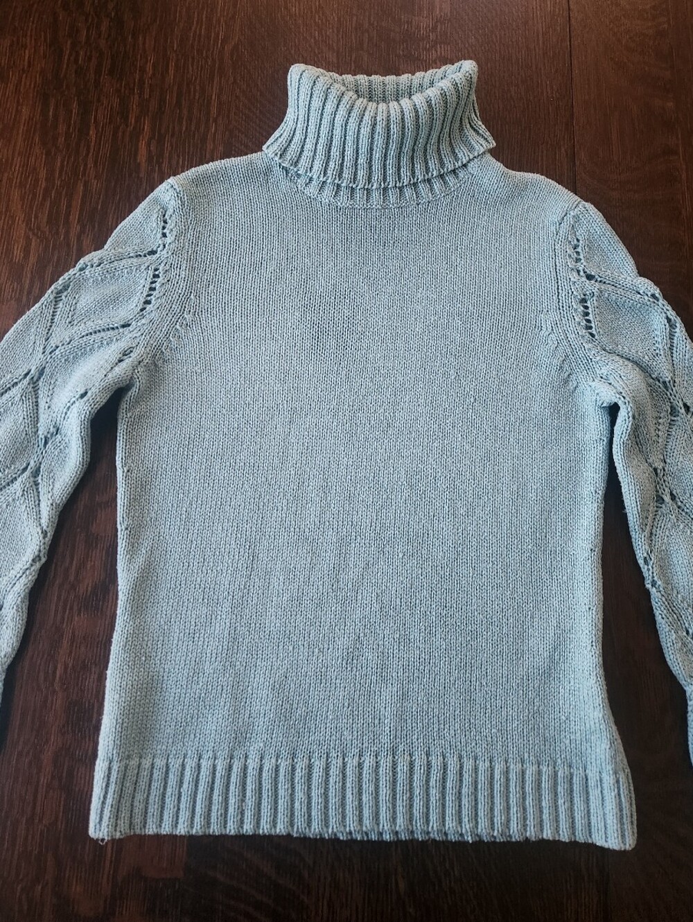 Dana Buchman Aqua Turtleneck Sweater Size Med EUC $28